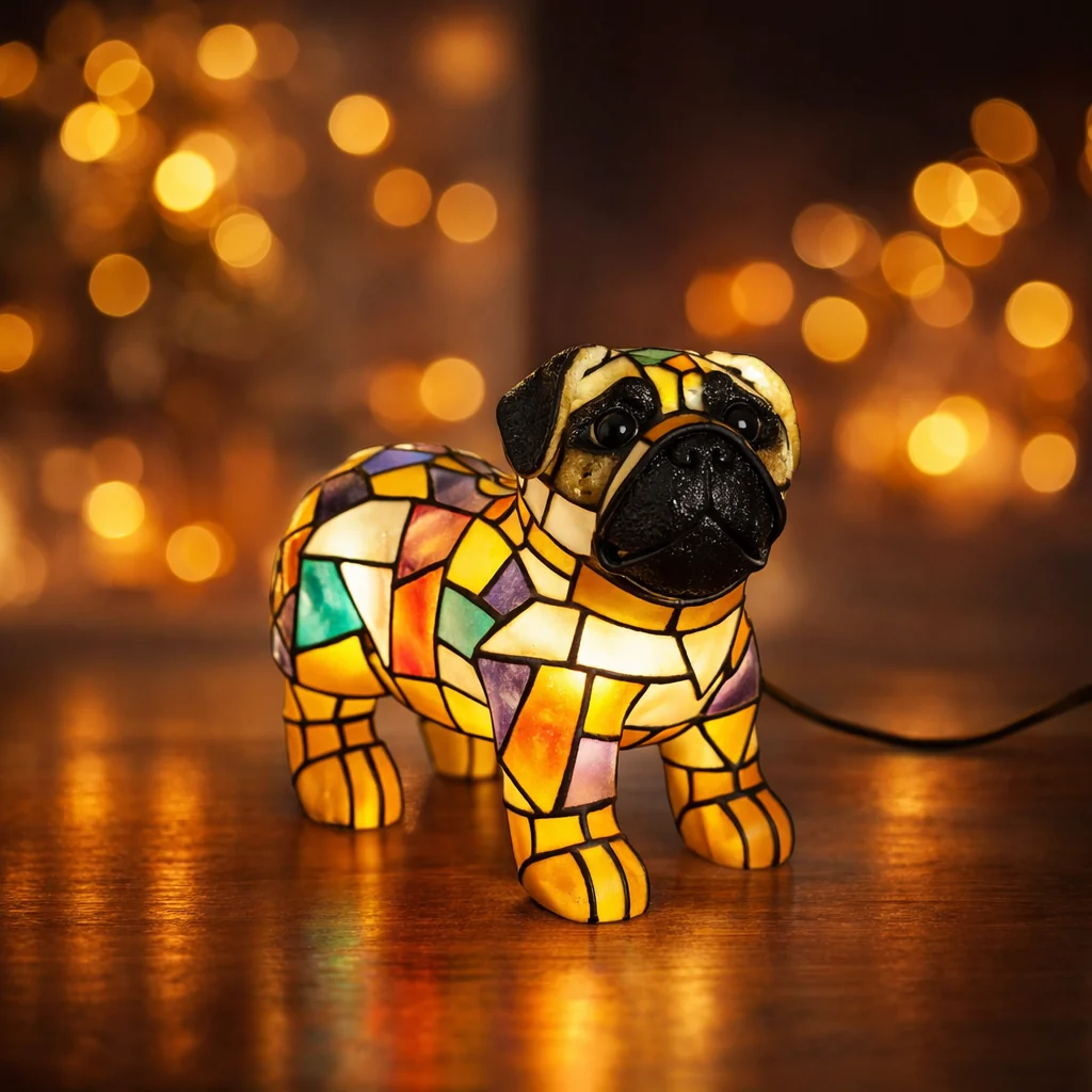 Decorative Resin Dog Table Lamp Accent Light Accent Table Lamp - Image 2